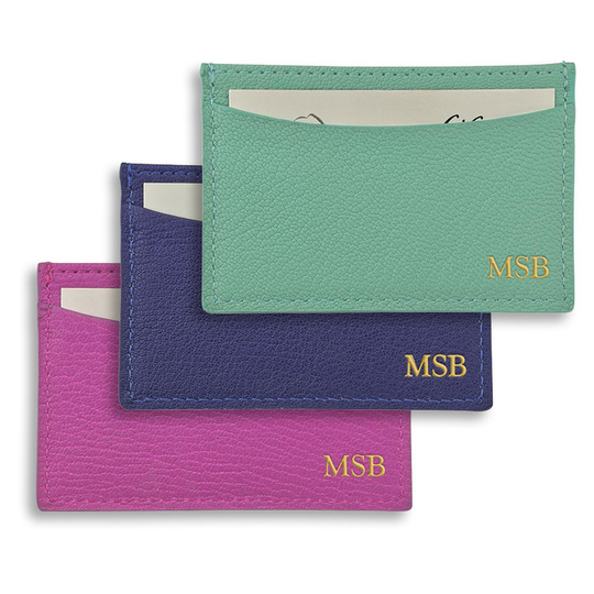 Refined Personalized Leather Card Case